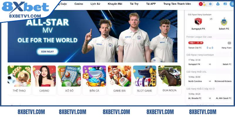 Những thể loại cá cược mà 8xbet cung cấp